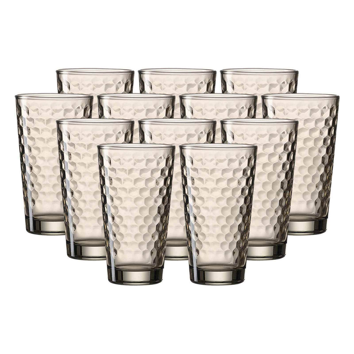 LONGDRINKGLÄSER Favo Braun 400 ml 12er Set - Braun, Glas (0.4L) - Ritzenhoff Breker