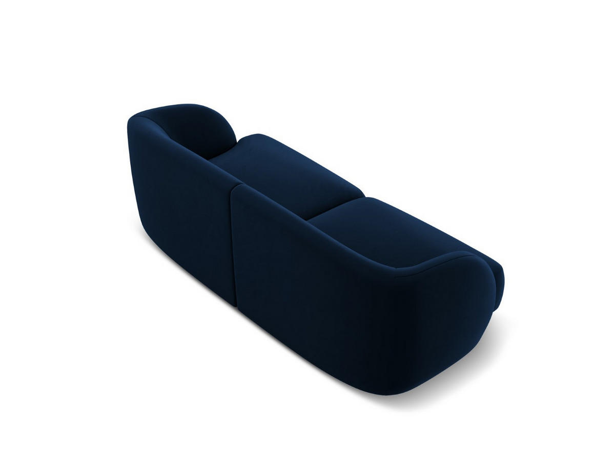 SOFA Miley aus Samt königsblau 2 Sitzplätze - Blau, Textil (90/70/180cm) - Micadoni
