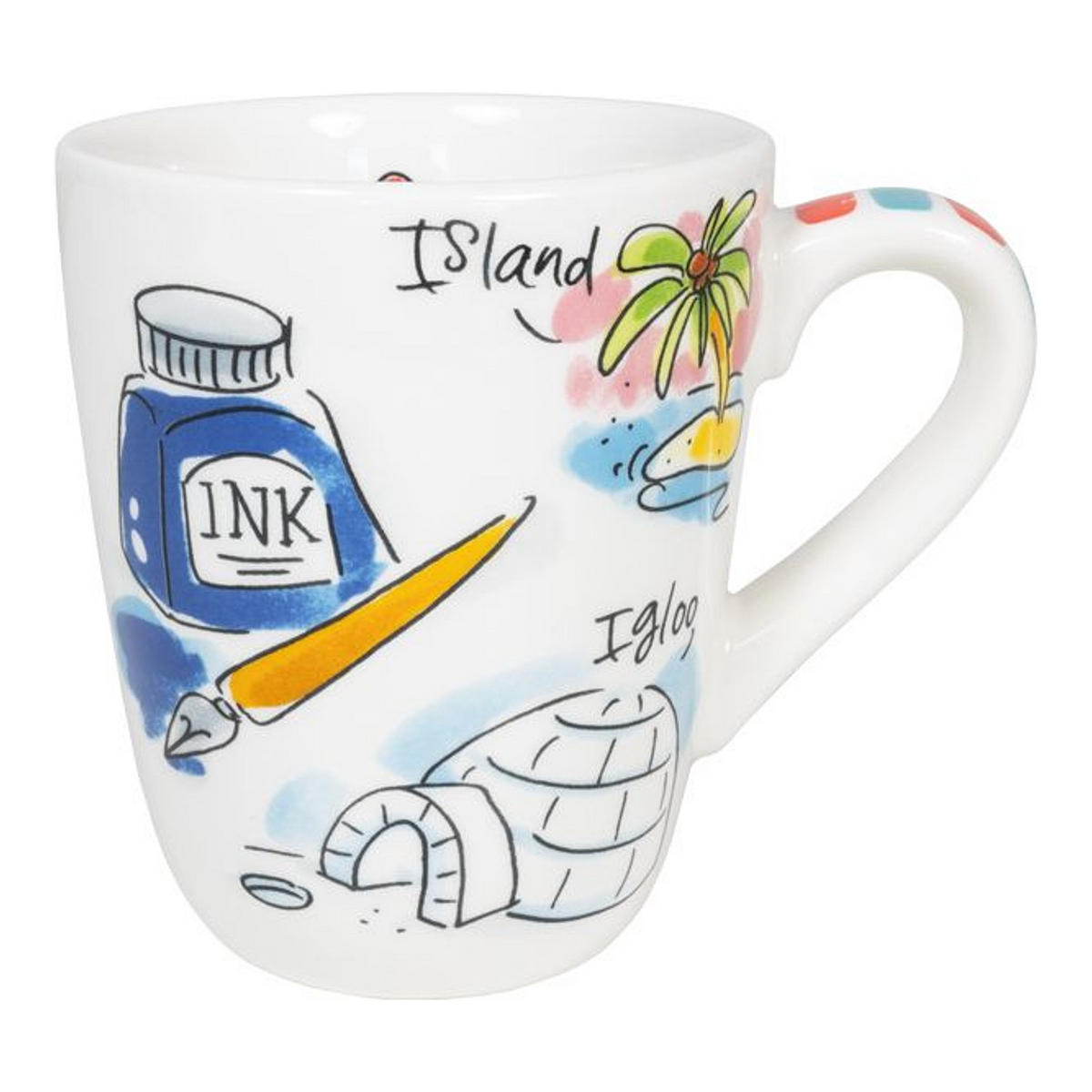 BECHER Liebesbrief I in Bunt - 350 ml - Multicolor, Keramik (0.35L) - Blond Amsterdam