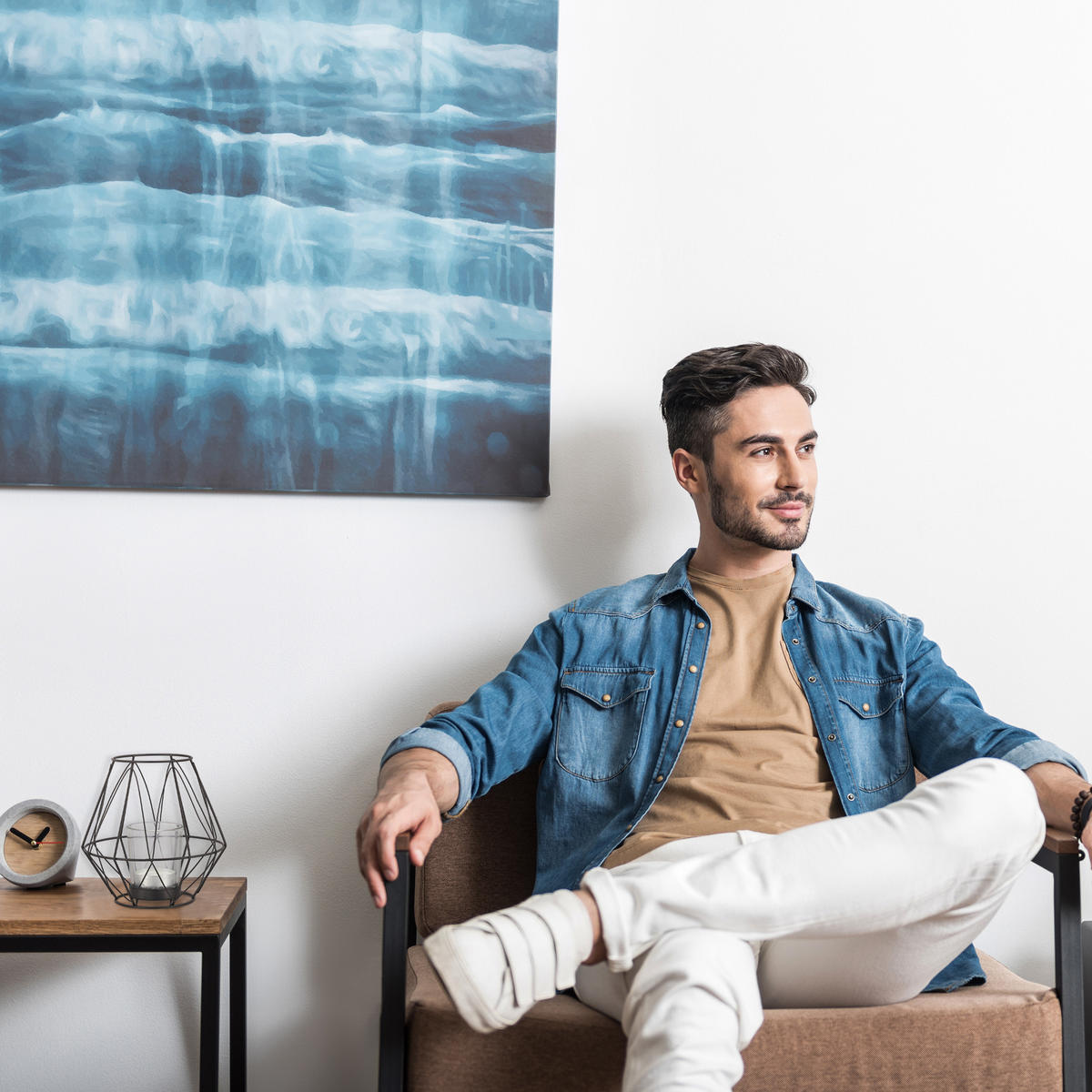 TEELICHTHALTER - Goldfarben, Glas/Metall (14cm) - Relaxdays