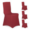 4XSTUHLHUSSEN - Dunkelrot, Kunststoff/Textil (60/57cm) - Relaxdays