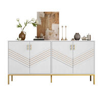 SIDEBOARD 160/40/80,5 cm in Weiß mit 4 Türen und verstellbaren Einlegeböden - Weiß, Holzwerkstoff (40/80.5/160cm) - Flora Grace