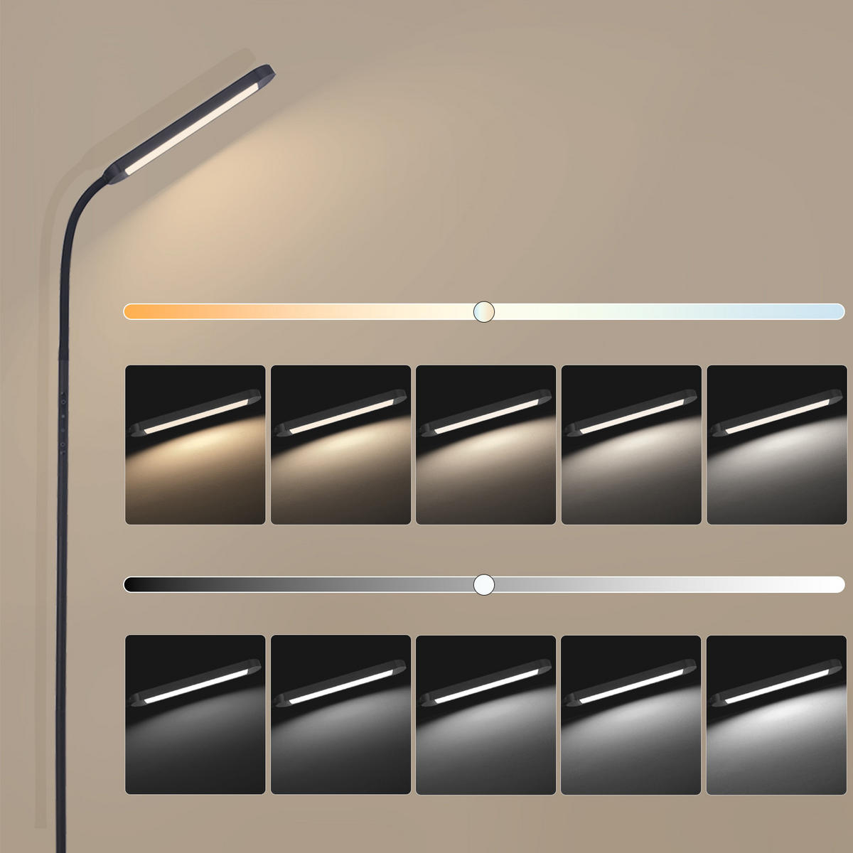 STEHLAMPE Alwin 6.0/137.1/6.0 cm - Schwarz, Metall (6/6/137.1cm) - ZMH