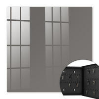SCHLÜSSELBOX Schwarz 30x30 cm- Türöffnung nach rechts - Hellbraun - Braun, Metall (30/30/5cm) - TULUP