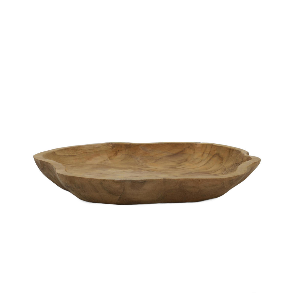 DEKO-TABLETT aus Teakholz Braun 35/35/4 cm - Braun, Holz (35/4/35cm) - Home Styling Collection