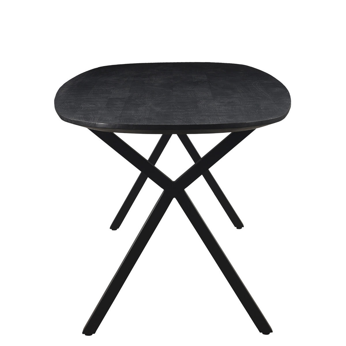 ESSTISCH oval aus Mangoholz 240cm, schwarz - Schwarz, Holz (240/90/76cm) - Giga Meubel