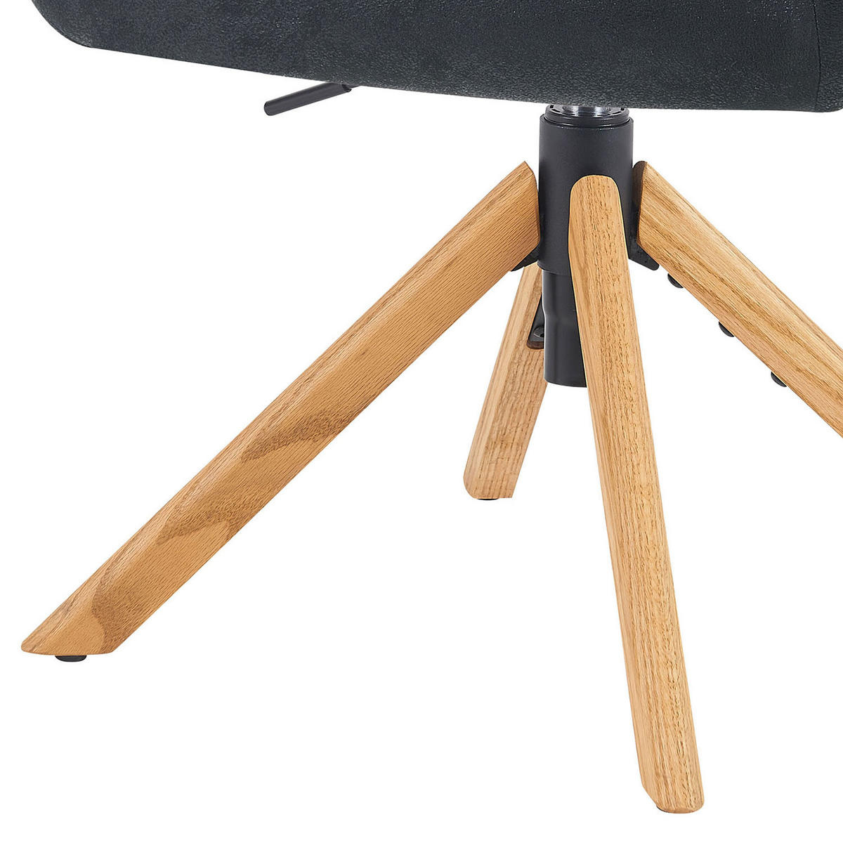 BÜROSTUHL Mika-Olea - Honigeiche/Schwarz, Eichenholz/Holz (60/83/61cm) - DUBI Möbel