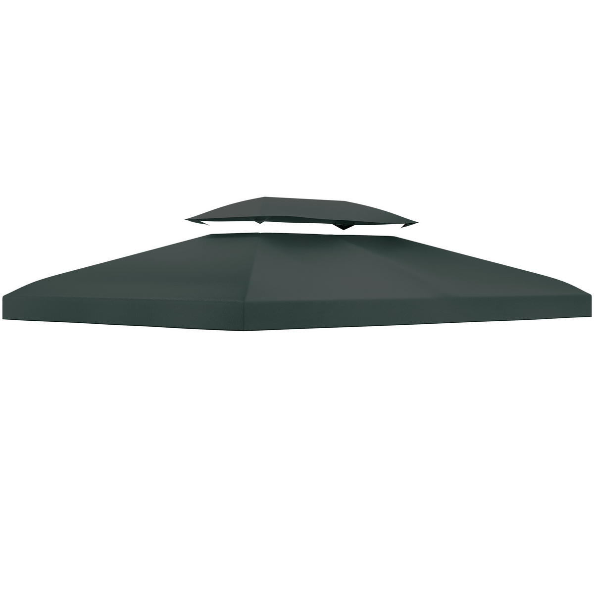 ERSATZDACH Pavillondach, Polyester, Kohlegrau - Anthrazit, Kunststoff (400/20/300cm) - Outsunny
