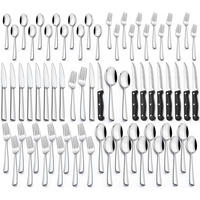 BESTECKSET 72-teilig für 12 Personen Edelstahl - Silberfarben, Metall