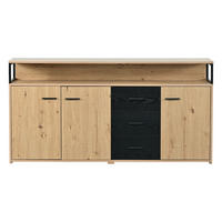 SIDEBOARD Schwarzbraun 150/35/75.9 cm - Schwarz, Holzwerkstoff (150/75.9/35cm) - PANGIVO