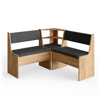 ECKBANK Roman Goldkraft Eiche 120 x 41.5 cm - Anthrazit/Eiche Wotan, Holzwerkstoff (120/120cm) - Vicco