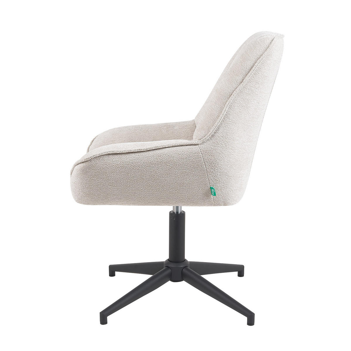 BÜROSTUHL Mika-Yara - Creme/Schwarz, Textil/Metall (60/85/68cm) - DUBI Möbel
