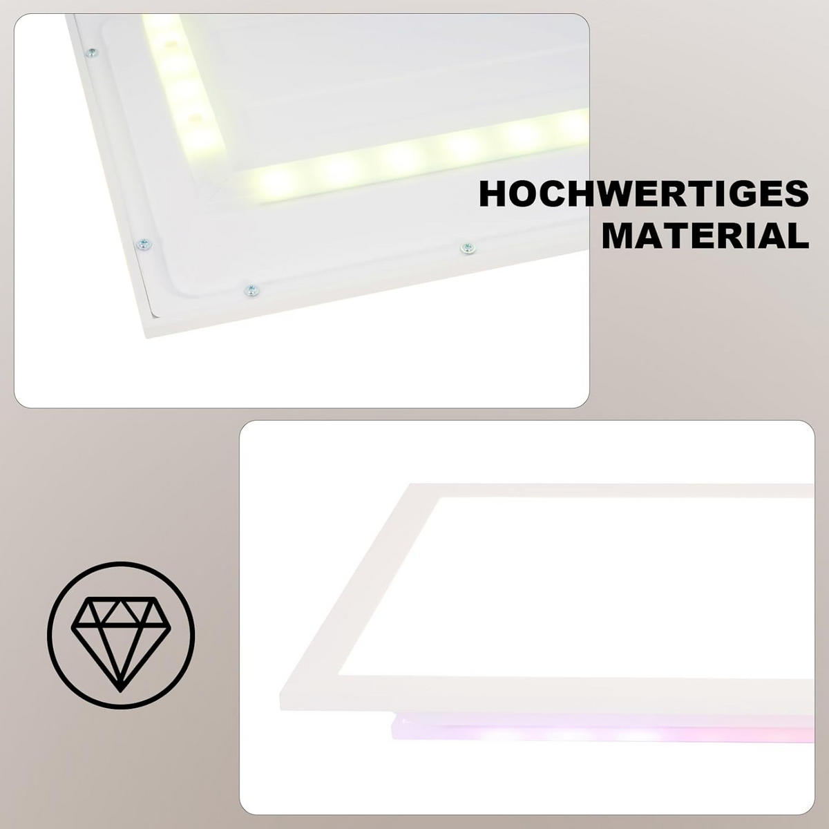 LED-DECKENLEUCHTE Zavren 100/25/5 cm - Weiß, Metall (25/100/5cm) - ZMH
