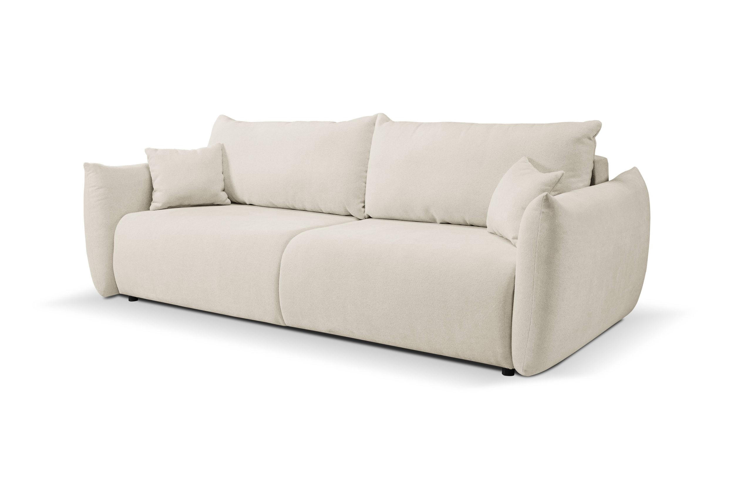 SOFA Hallora - Ecru (Melody 14) - Ecru, Holzwerkstoff (240/88/108cm) - Möblo