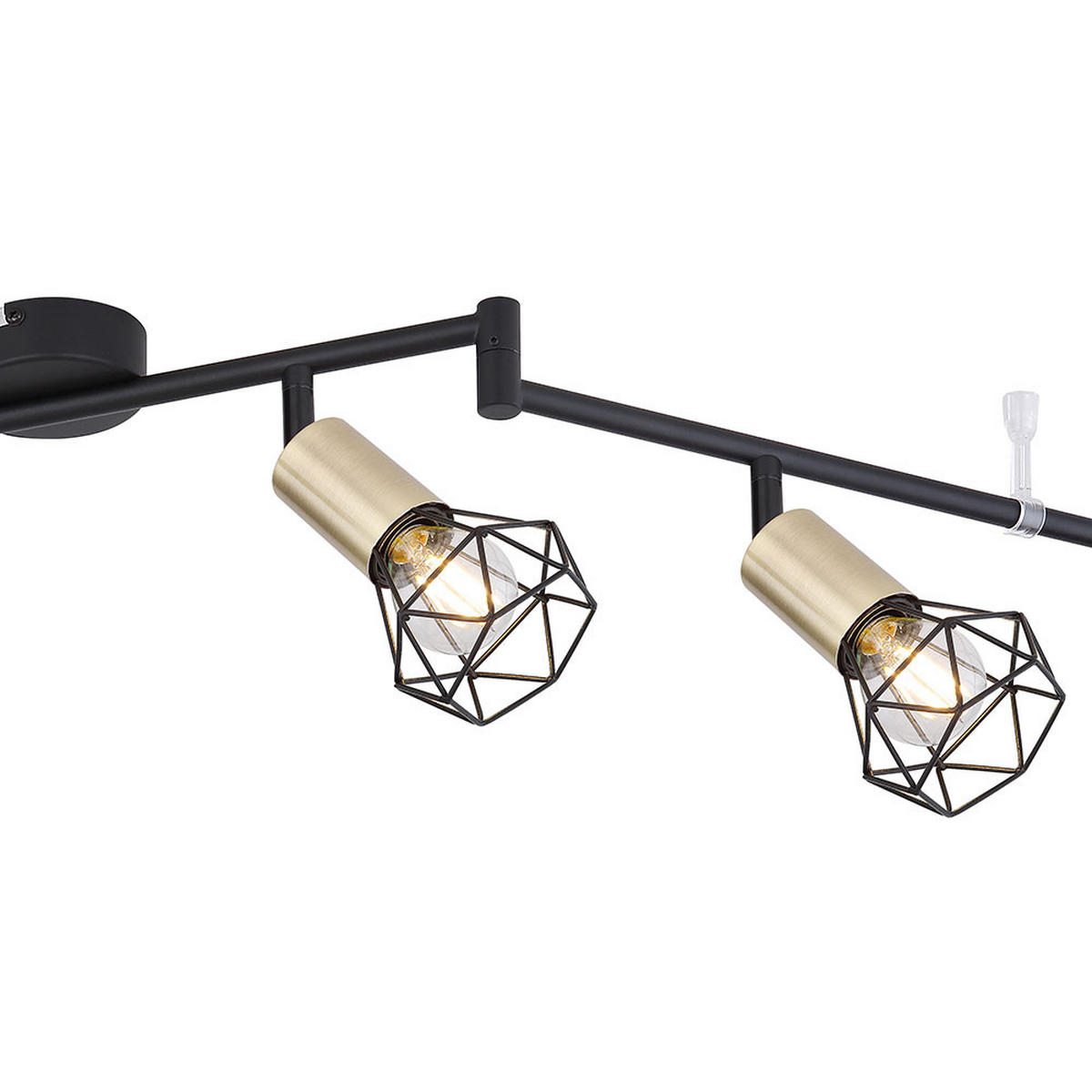 LED DECKENLEUCHTE Metall Schwarz 6 Flammig - Schwarz, Metall (120/8/22cm) - Globo Lighting