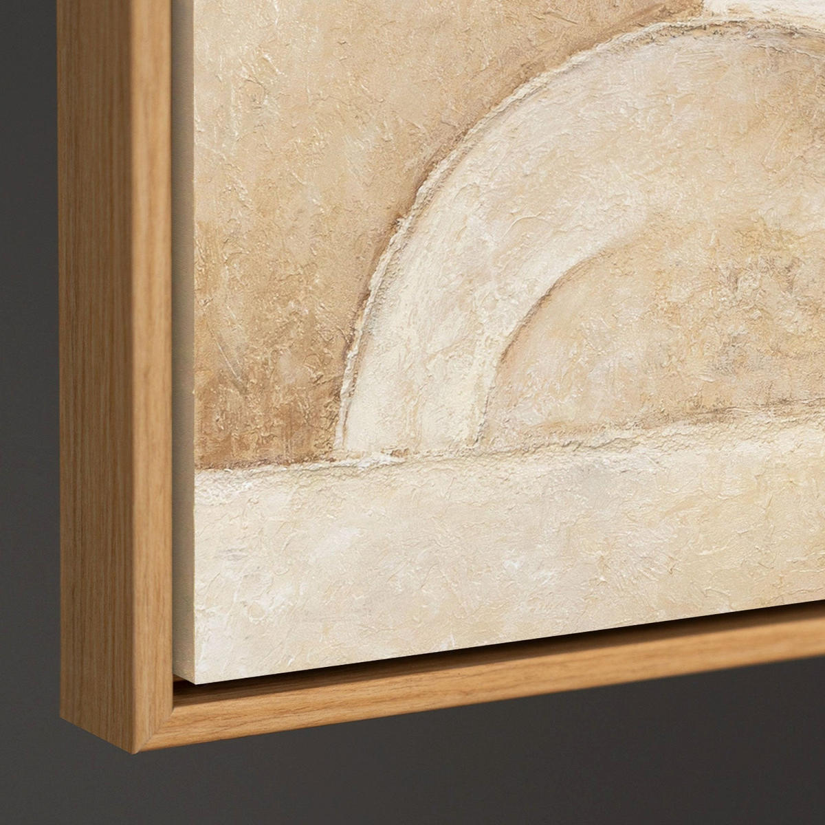 GEMÄLDE Raum der Formen Schattenfugenrahmen Eichefarben 120x60 cm - Eichefarben, Holz (120/60cm) - YS-art gallery