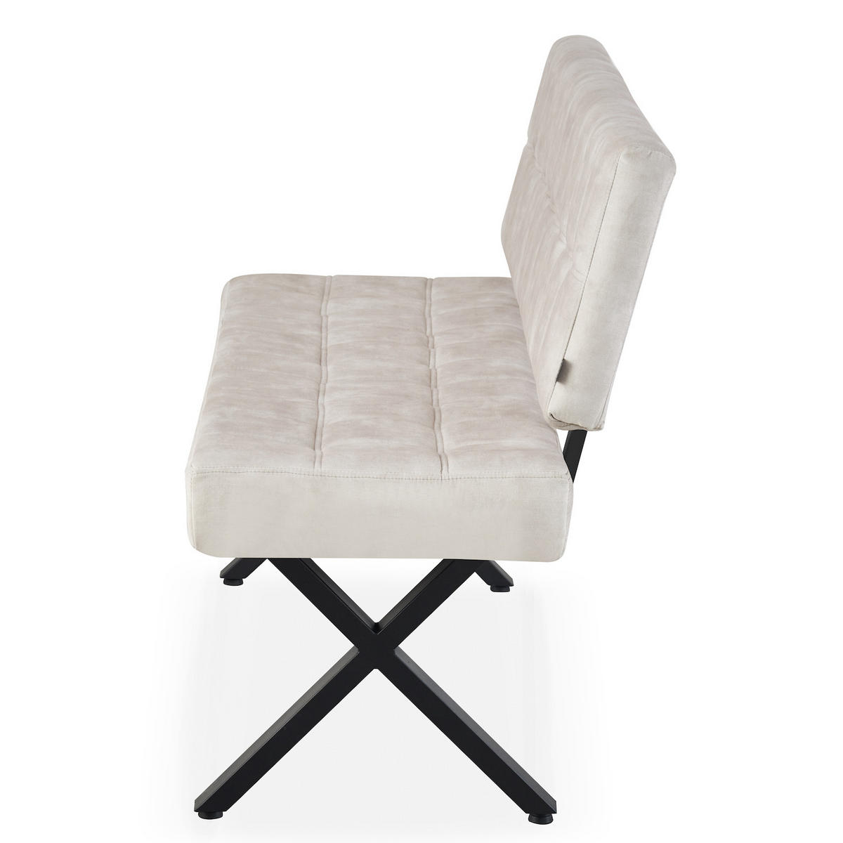 SITZBANK KAREN 160/59/88 cm Grau - Schwarz/Grau, Textil/Metall (160/88/59cm) - DUBI Möbel