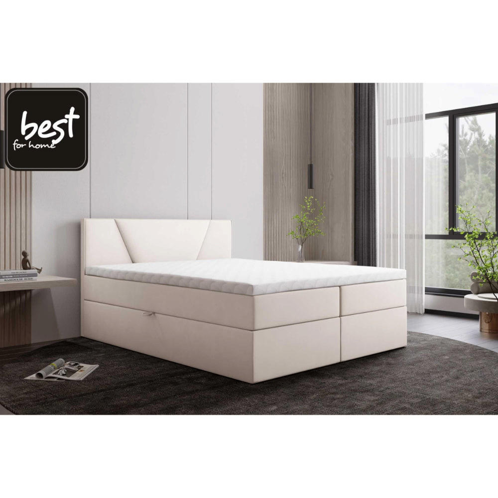 BOXBETT Jubilee Bonellfederkern inkl - Creme, Holz/Holzwerkstoff (140/200cm) - Best For Home