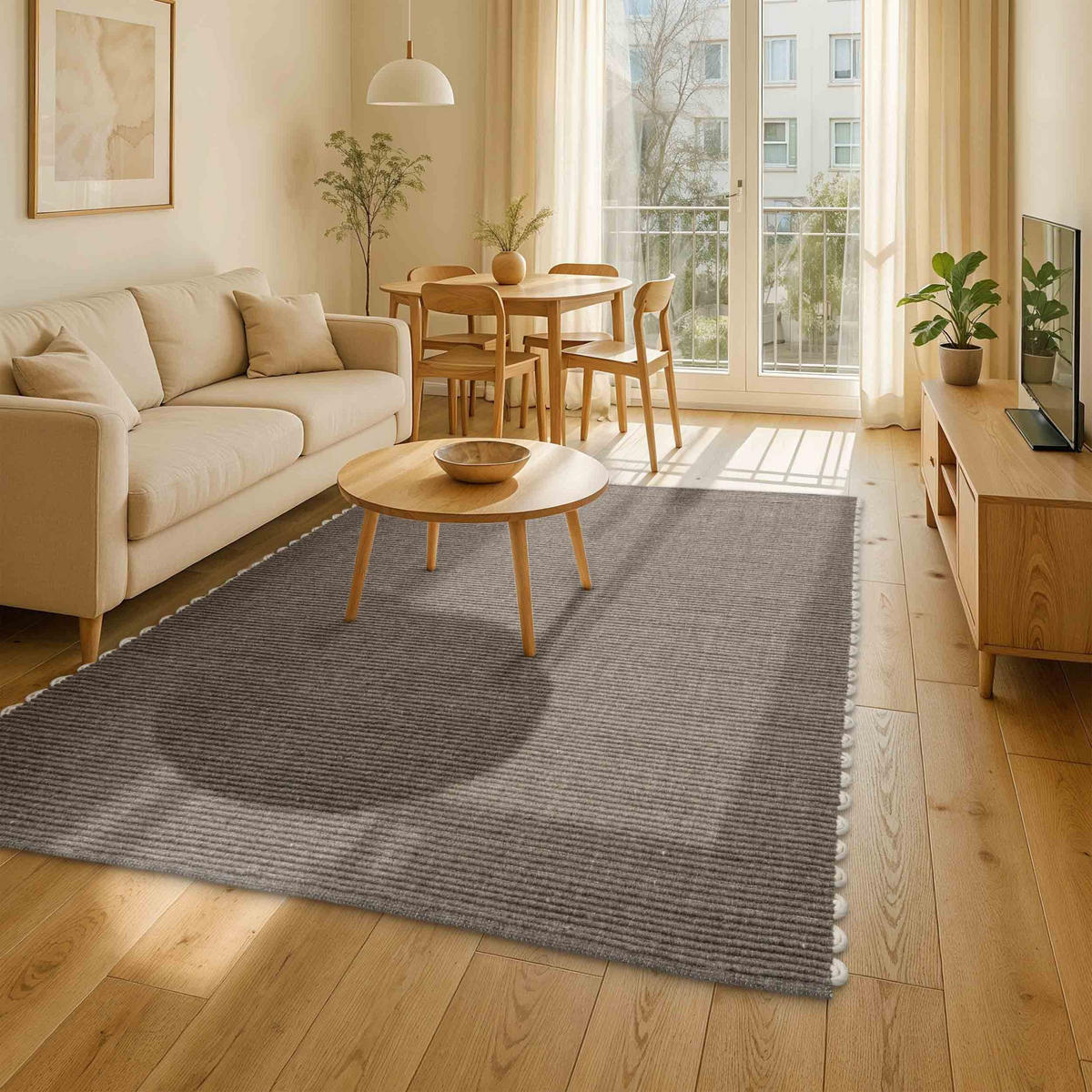 KOBEREC s krátkym vlasom OMIRA - tmavosivá, textil (120/170cm) - Schöner Wohnen