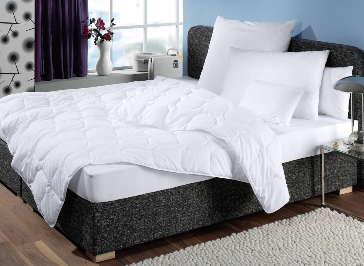 BETTDECKE, 135x200 cm, 100% Polyester, Weiß - Weiß, Textil (135/200cm) - Zollner