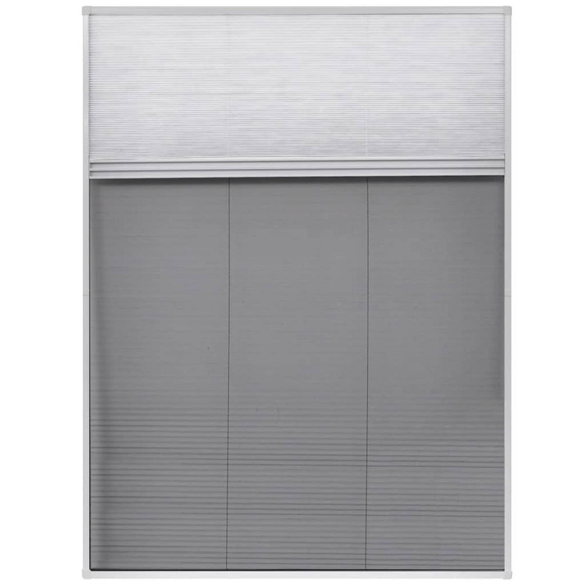 INSEKTENSCHUTZ-PLISSEE Für Fenster Jalousie Aluminium 60/80 Cm - Weiß, Glas (60/80/80cm) - vidaXL
