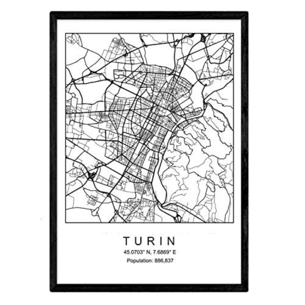 Nacnic Poster Schwarz 29.7x5x42 cm