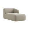 SOFAELEMENT Rechts Bouclé Stoff Grau - Taupe/Schwarz, Holzwerkstoff/Kunststoff (91/75/166cm) - Makamii