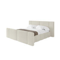 POLSTERBETT mit Bettkasten, Fußteil und Lattenrost, Boxbett ohne Matratze - NILO-Z 180x200 Creme - Beige, Holzwerkstoff/Textil (180/200cm) - ALTDECOR