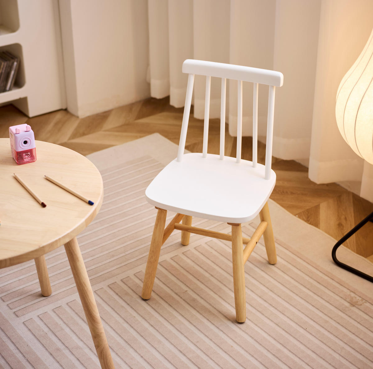 STUHL FÜR KINDER 2er-Set Holz Weiß - Weiß, Holz (31/59/31cm) - Nordlys