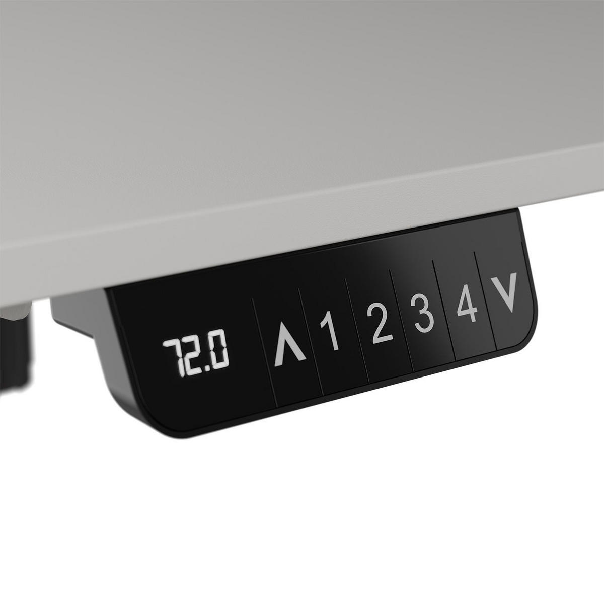 SCHREIBTISCH Office Stand weiß 120x60 cm höhenverstellbar - Weiß, Holz (60/120/117cm) - Juskys