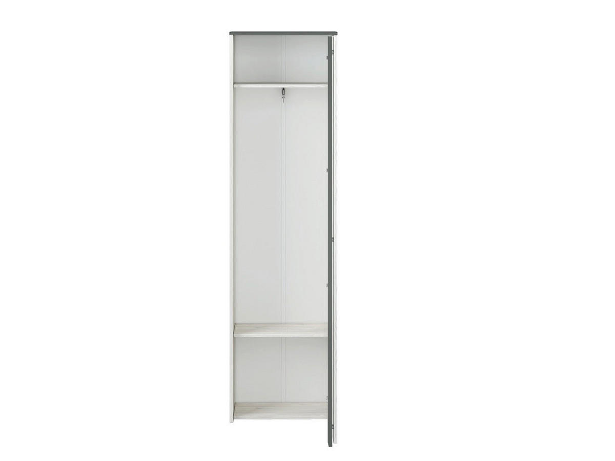 KLEIDERSCHRANK – HYGA 06 – 54 cm – Hyga – Weiß / Kieferfarben - Weiß/Kieferfarben, Holzwerkstoff (54/198/34cm) - hi-markt