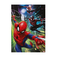 LEINWANDBILD Marvel Spiderman und Freunde - Leinwand 50x70cm - Multicolor, Holzwerkstoff (70/50cm) - Marvel