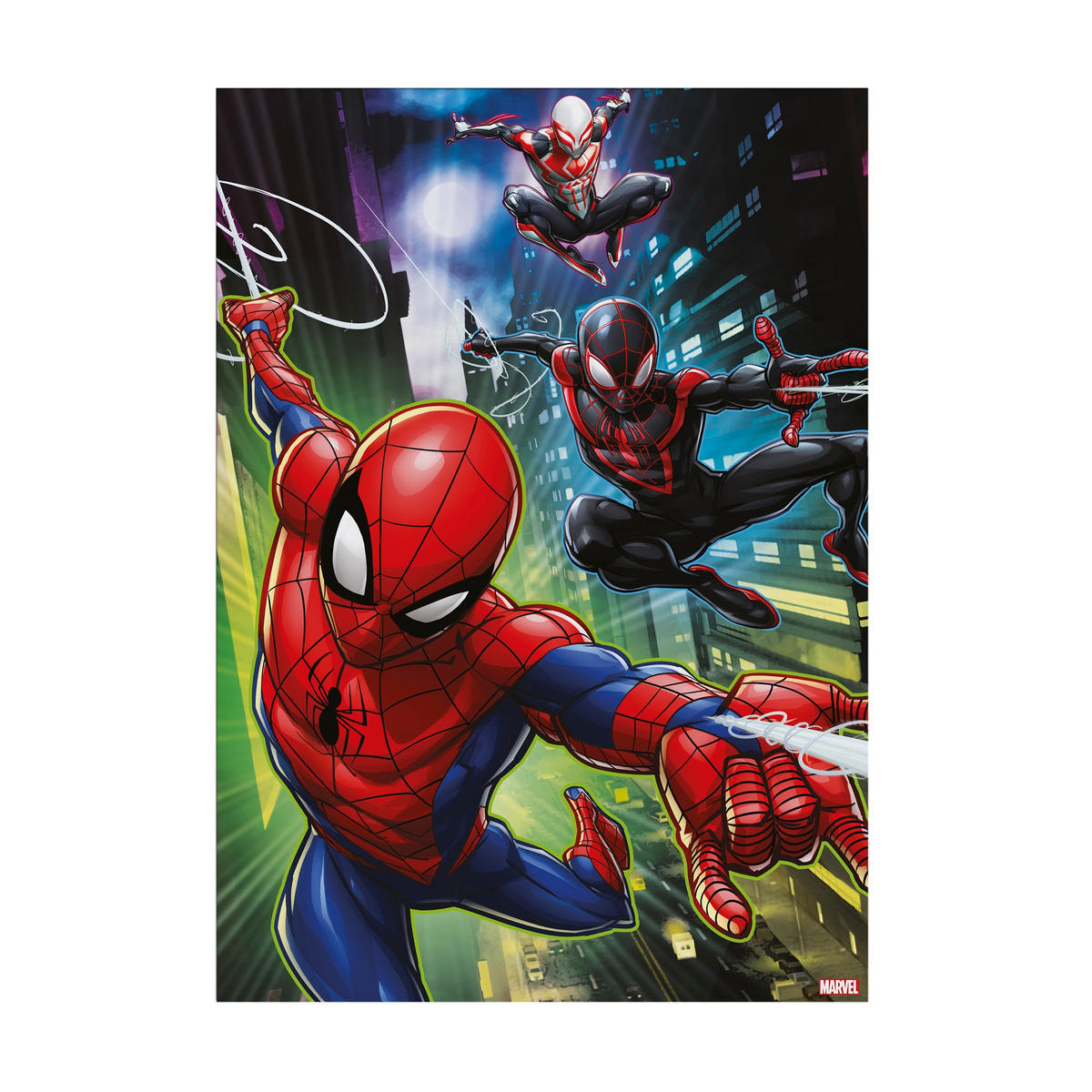 LEINWANDBILD Marvel Spiderman und Freunde - Leinwand 50x70cm - Multicolor, Holzwerkstoff (70/50cm) - Marvel