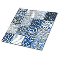 FLIESENAUFKLEBER 9 Stück 30x30 cm selbstklebend Mustermix - Blau, Textil (30/1.6/30cm) - TULUP