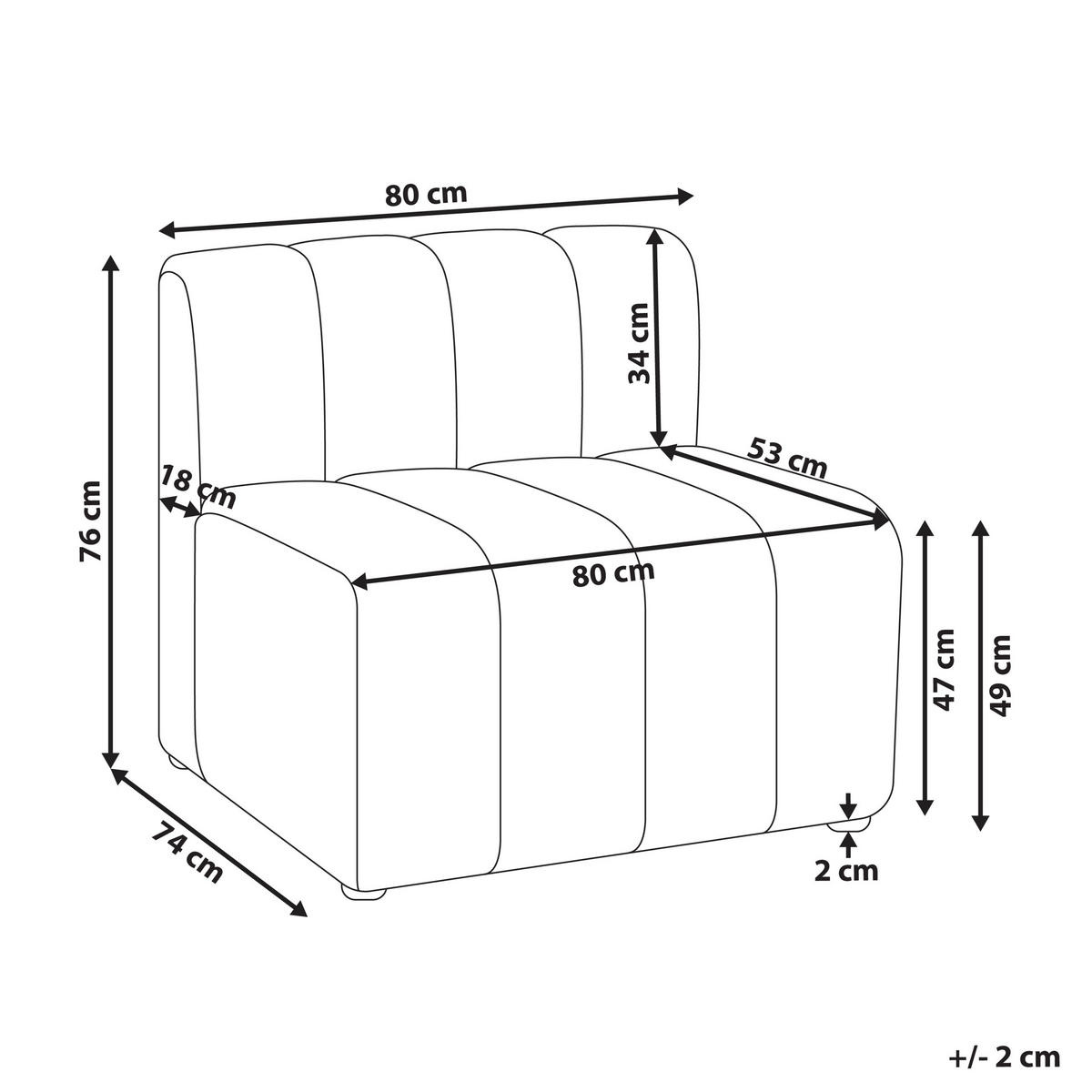 SESSEL Hellbeige Kage - Beige, Textil (80/76/74cm) - Beliani