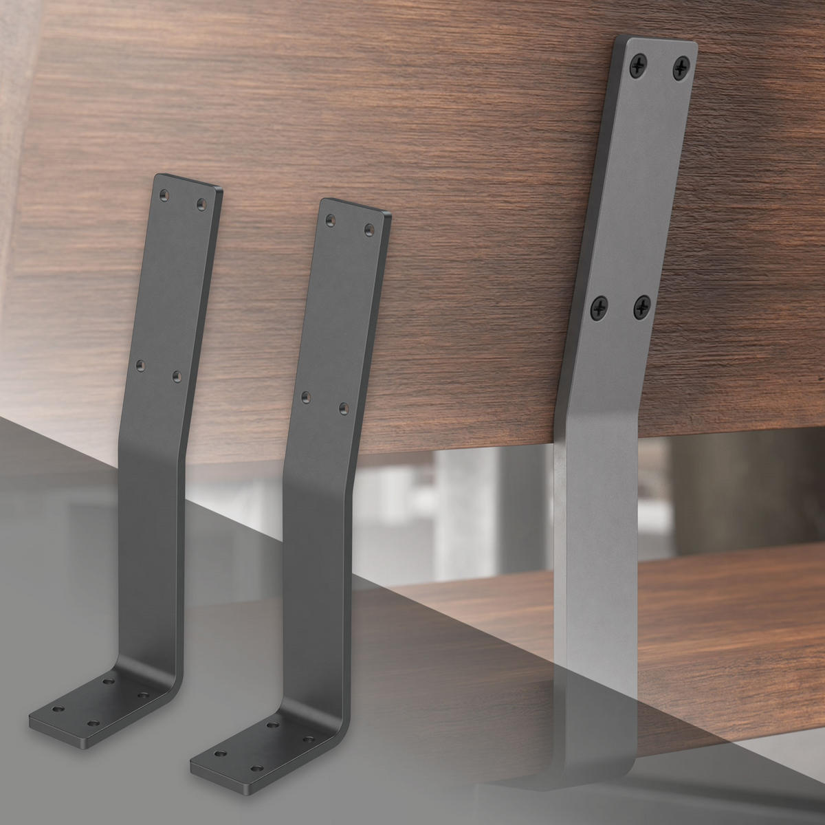 RÜCKENLEHNENHALTERUNG - Grau, Metall (5/34.5/10cm) - ML-DESIGN