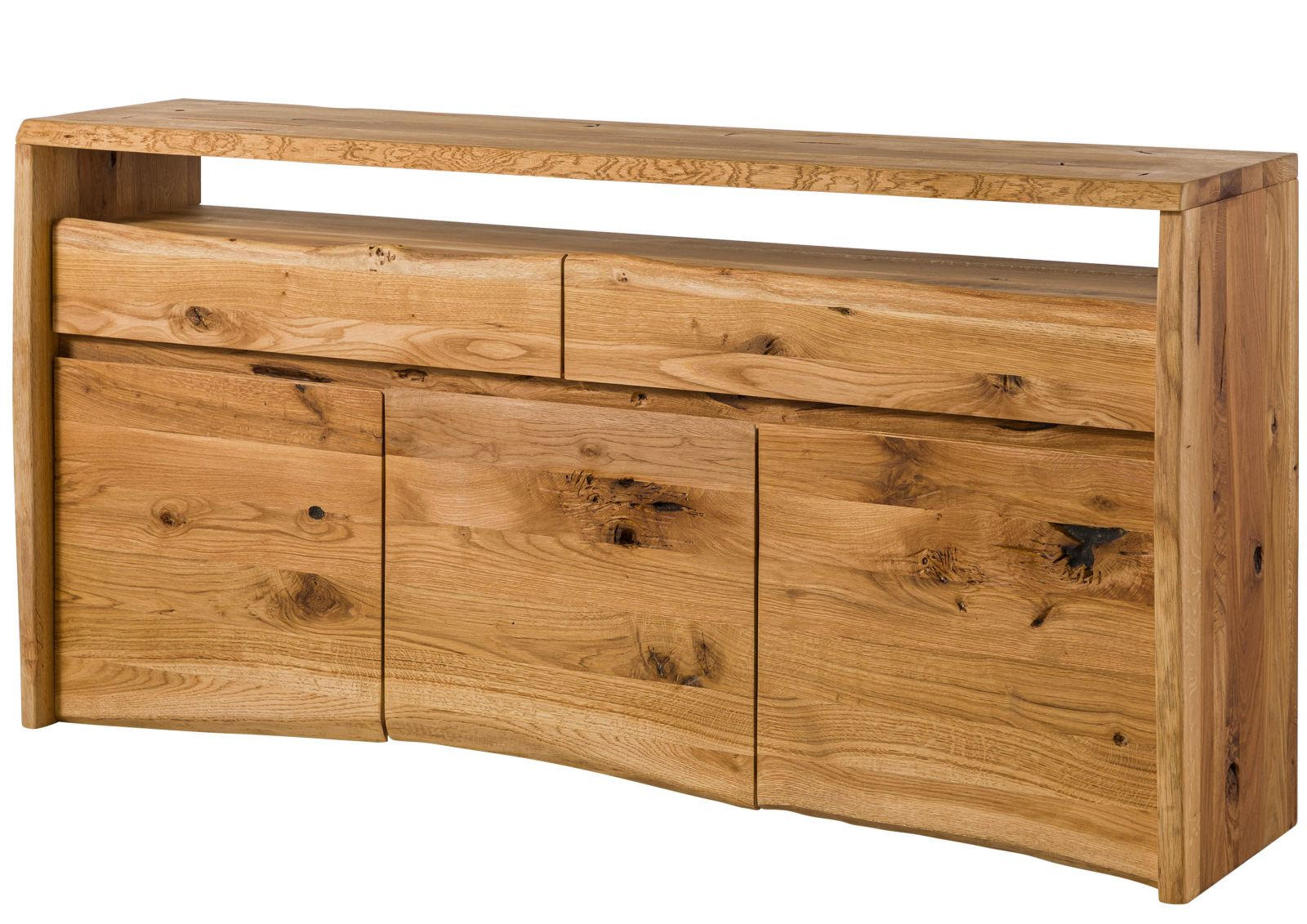 SIDEBOARD Wildeiche 191x45x96 natur geölt PURE OAK #102 - Braun, Holz (191/96/45cm) - Massivmoebel24