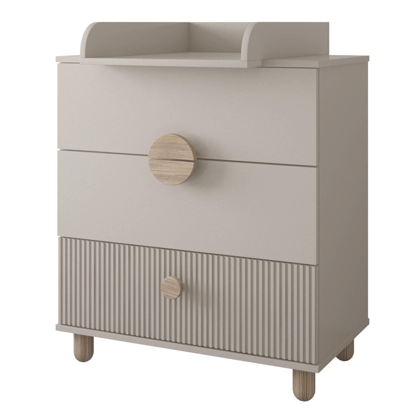 WICKELTISCHE Bebella - Beige, Naturmaterialien (48/90/80cm) - kiki design