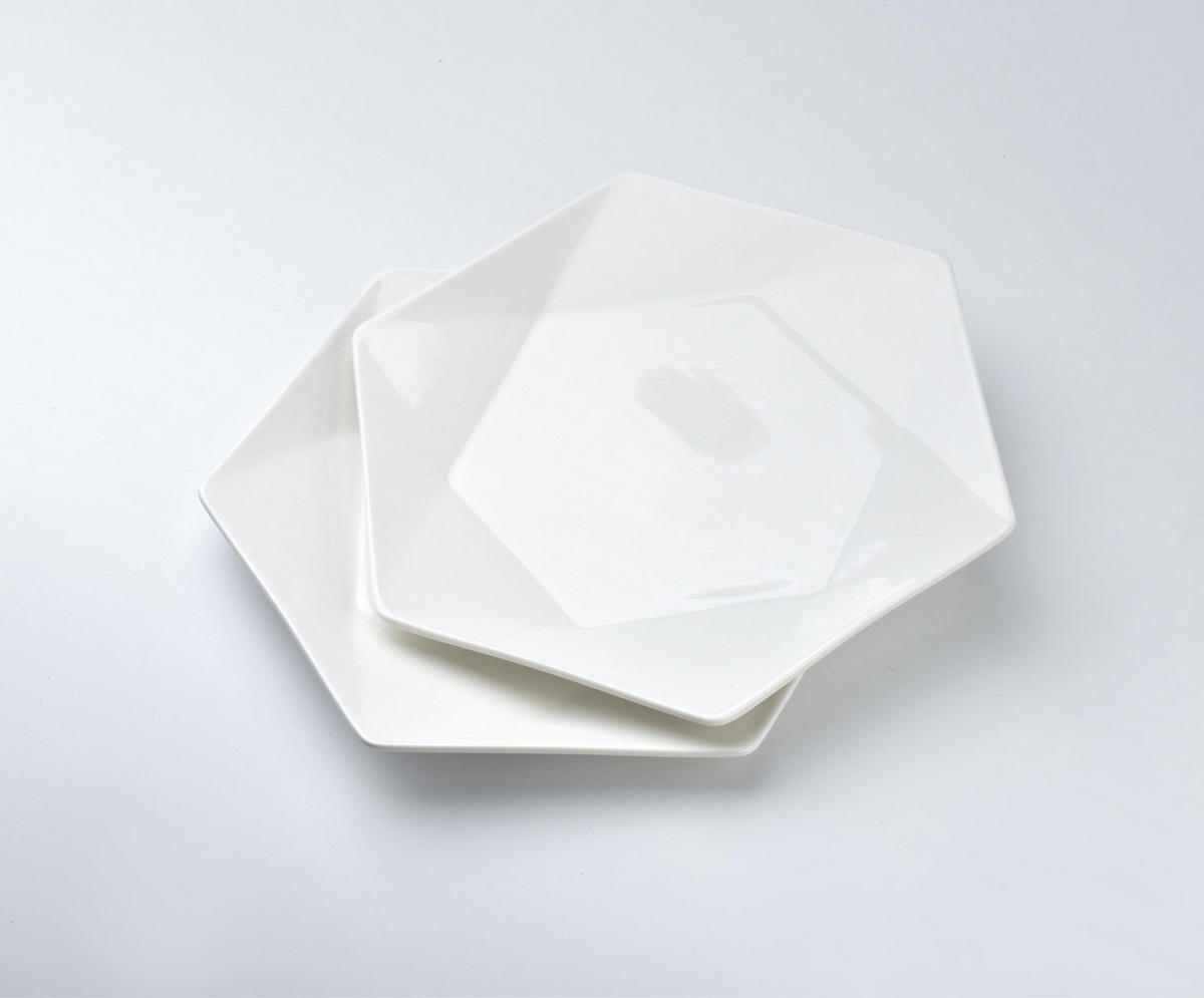 DESSERTTELLER Ralph Weiß 24.5/21/2 cm Keramik - Weiß, Keramik (24.5cm) - Mondex