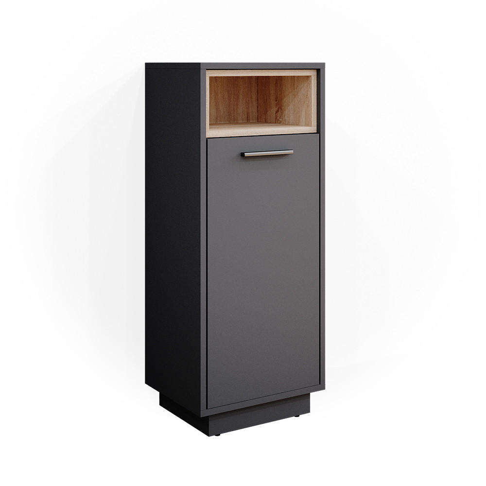 MIDISCHRANK Beatrice Anthrazit 30 x 93 cm - Anthrazit, Holzwerkstoff (30/93/30cm) - Vicco
