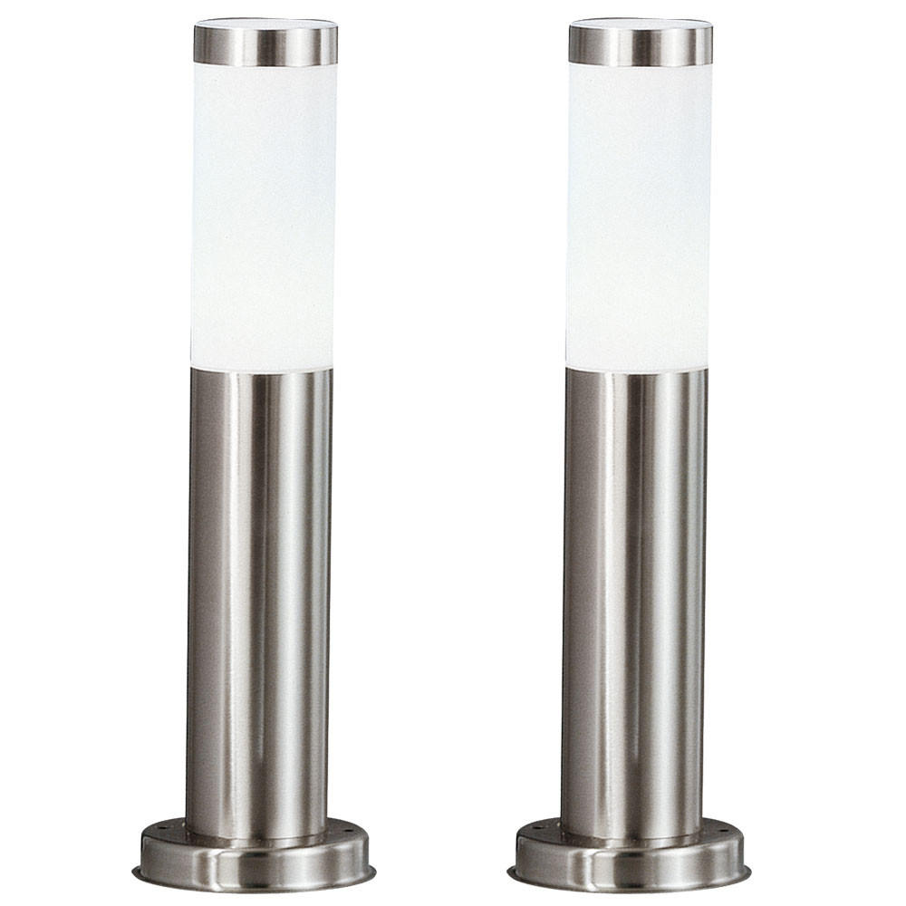 LED WEGELEUCHTE Kunststoff Silber - Silberfarben, Metall (12.7/12.7/45cm)
