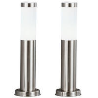LED WEGELEUCHTE Kunststoff Silber - Silberfarben, Metall (12.7/12.7/45cm)