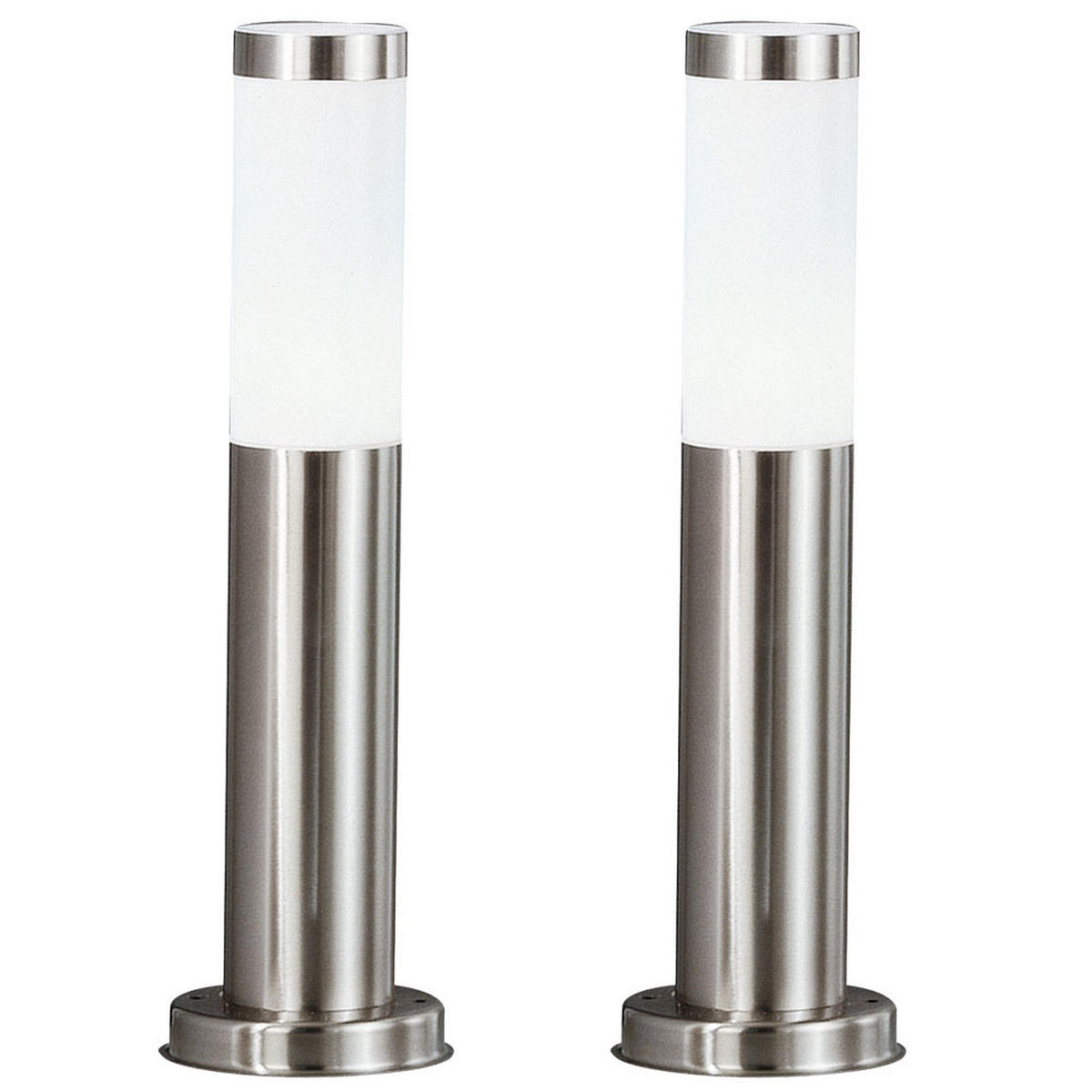 LED WEGELEUCHTE Kunststoff Silber - Silberfarben, Metall (12.7/12.7/45cm)