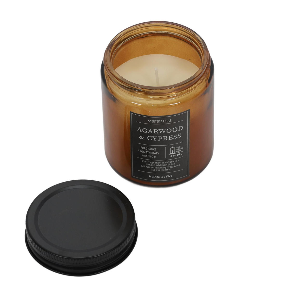 DUFTKERZE 30 Std. Brenndauer Home Scent 7,2/7,2/8,8 cm - Braun, Paraffin (7.2/8.8cm) - Home Styling Collection