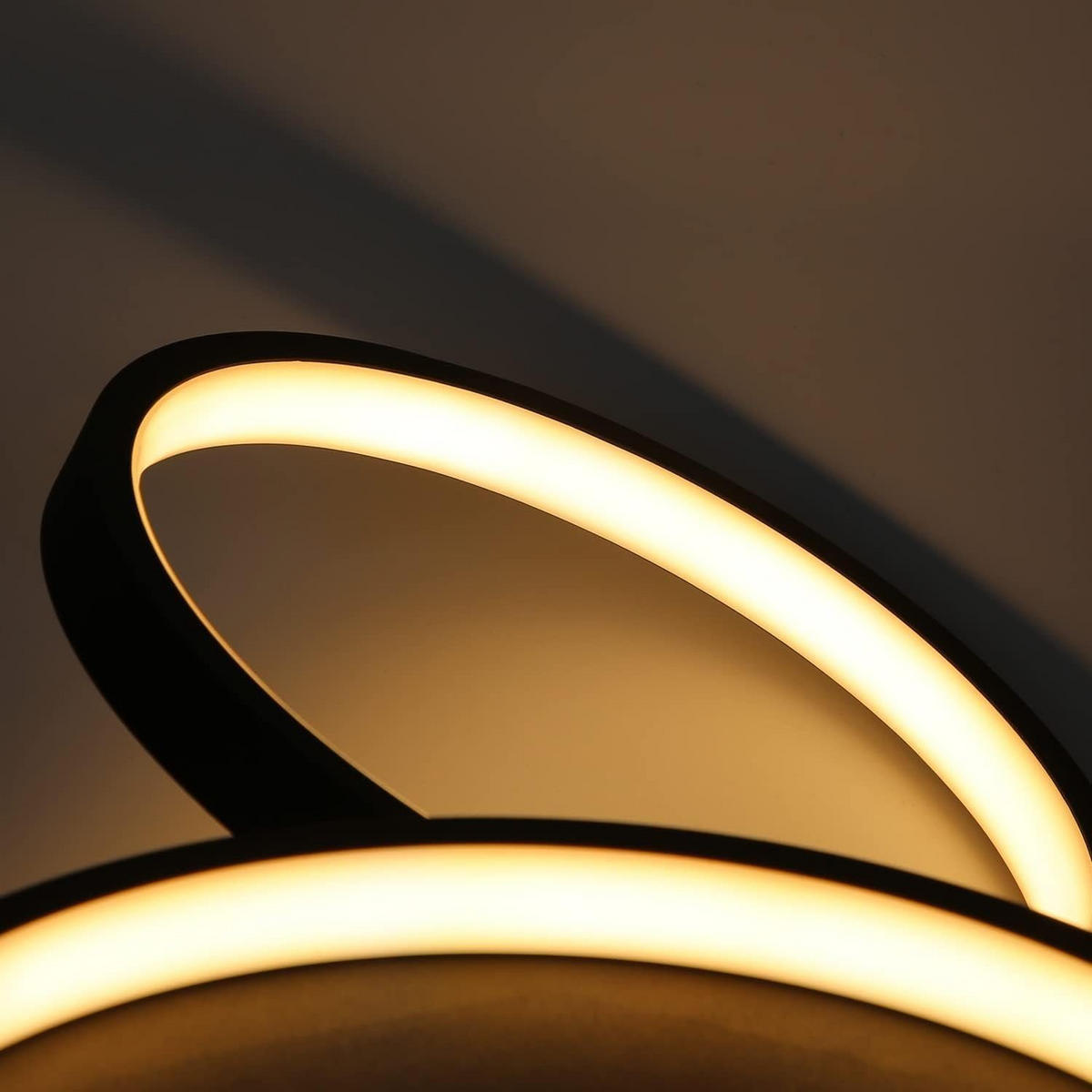 LED-DECKENLEUCHTE Carina 61.5/46.5/6 cm - Schwarz, Metall (61.5/46.5/6cm) - Nettlife