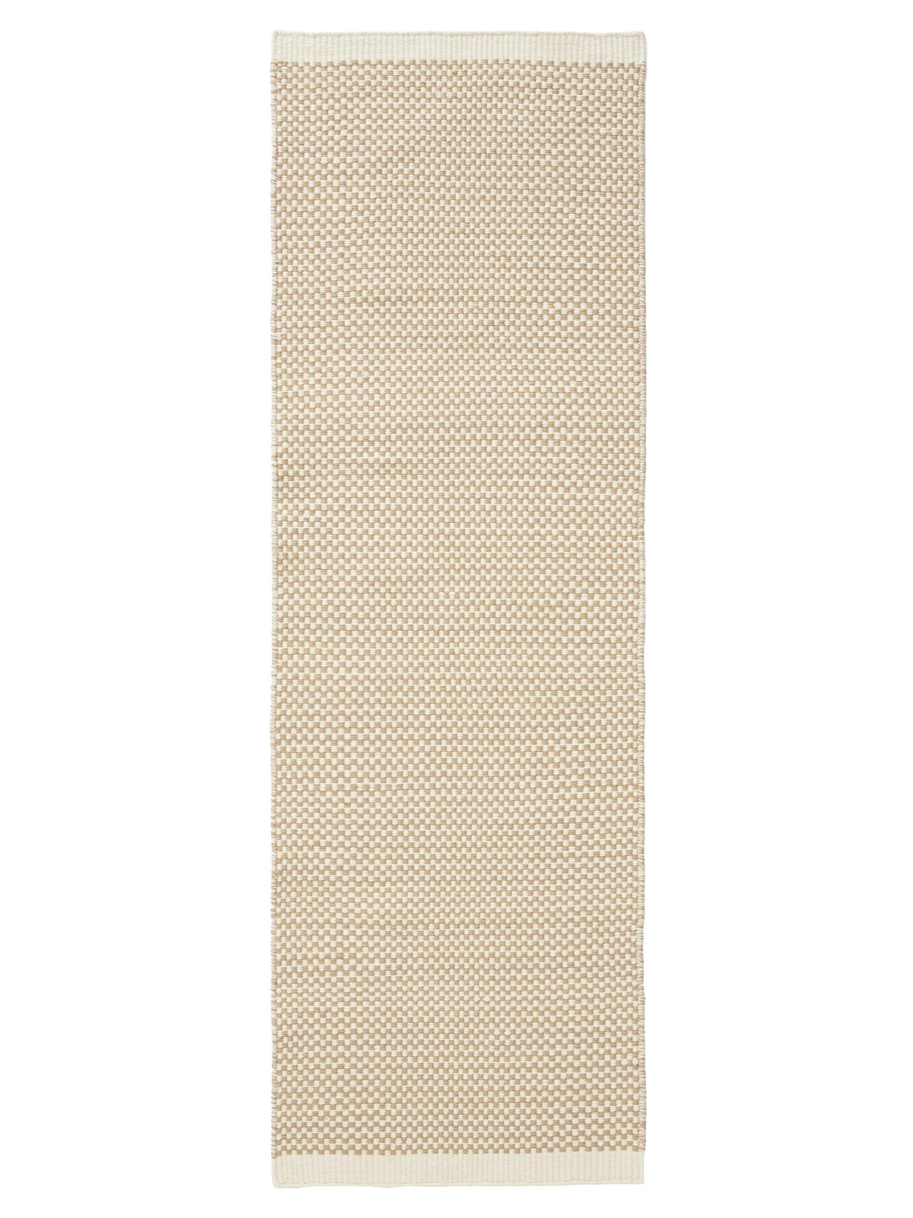 WOLLTEPPICH-LÄUFER Laura handgewebt 80/250 cm - Beige, Naturmaterialien/Textil (80/250cm) - benuta Pure