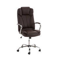 BÜROSTUHL JUBEL 115x62x70 Braun Kunstleder Metall - Braun, Leder/Metall (62/115/70cm) - DELUKE