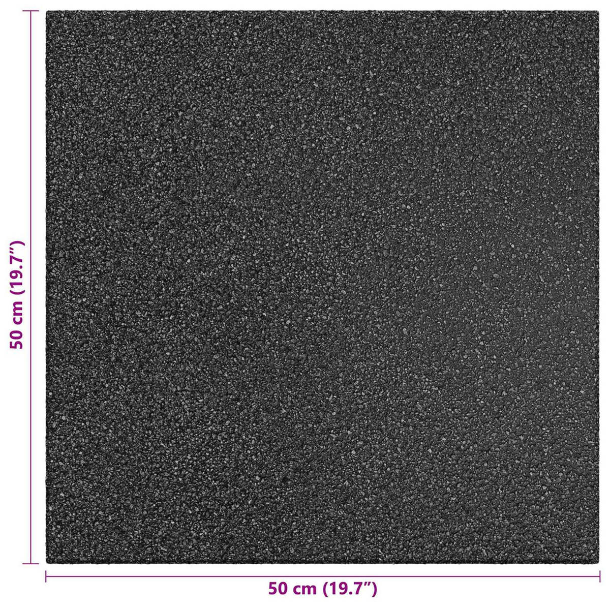 STURZSCHUTZFLIESEN 6 Pcs Schwarz 50/50 Cm Gummi - Schwarz, Kunststoff (50/50cm) - vidaXL