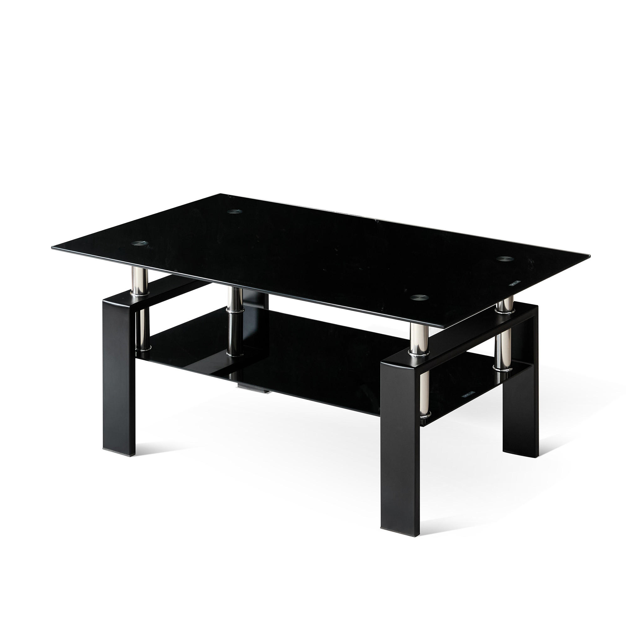 Pangivo Couchtisch Schwarz 100x44x60 cm