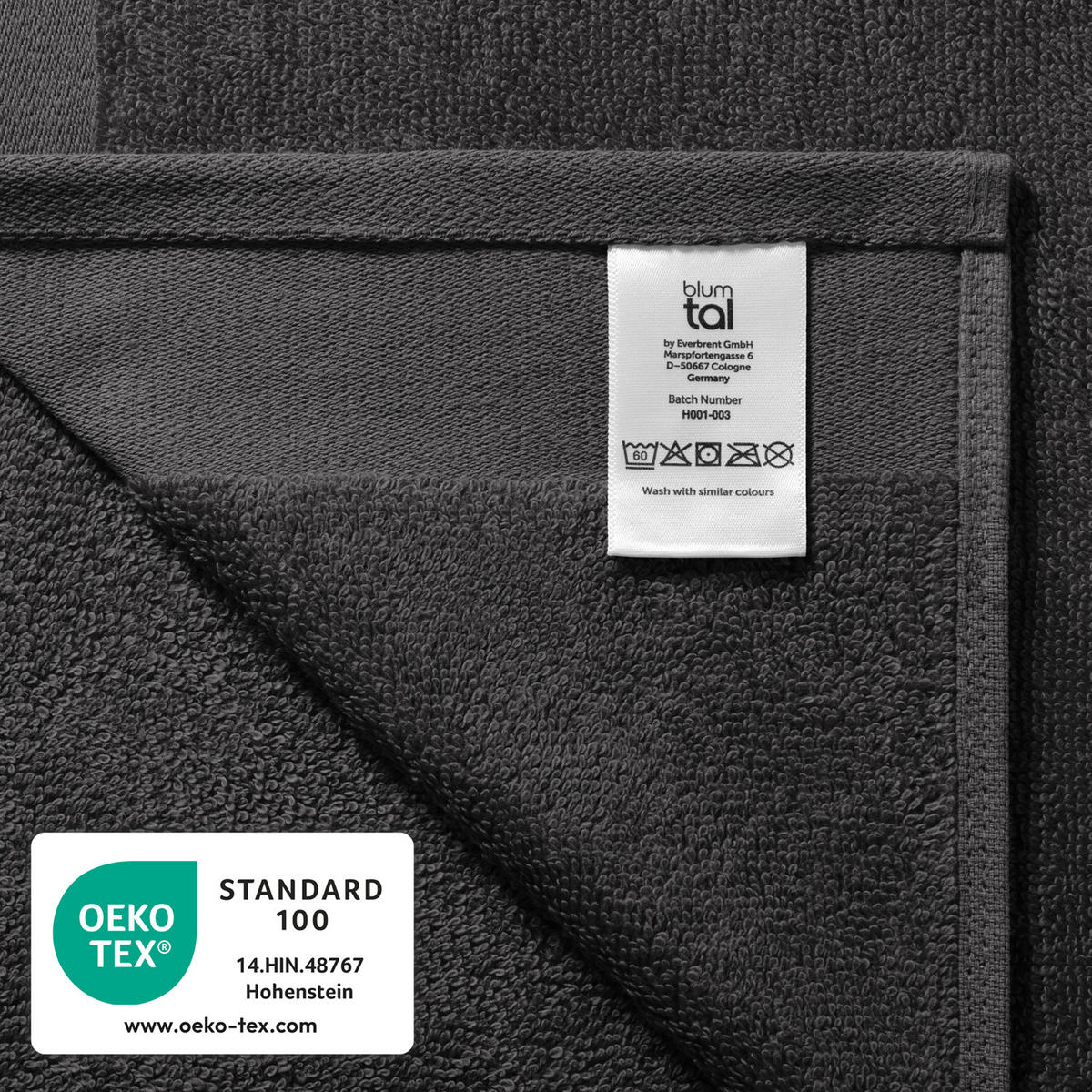 WASCHLAPPEN 10er-Set, 10x Waschlappen 15/20 cm, Dunkelgrau - Dunkelgrau, Textil (15/20cm) - Blumtal